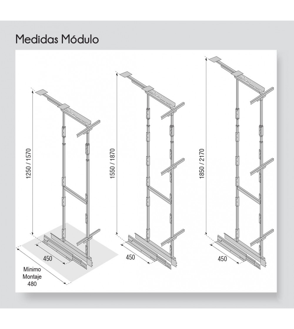 Columna Extraíble 4 Cestos Alt. 125-157 cm | AndaserStore OFERTA OFERTA