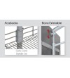 Columna Extraíble 5 Cestos Alt. 155-187 cm | AndaserStore OFERTA OFERTA