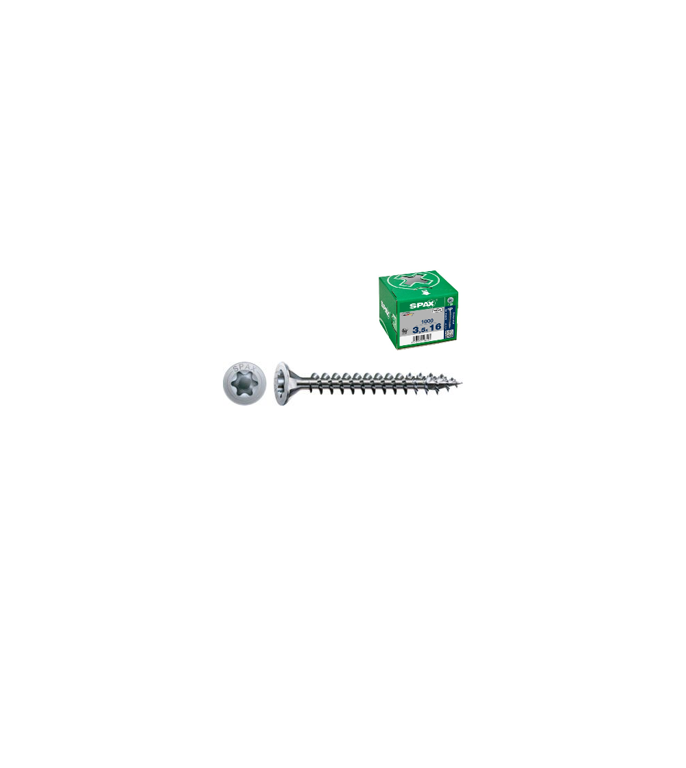 Tornillo Spax 3,5x16 C. Plana T-STAR Wirox 1.000 Und | AndaserStore OFERTA
