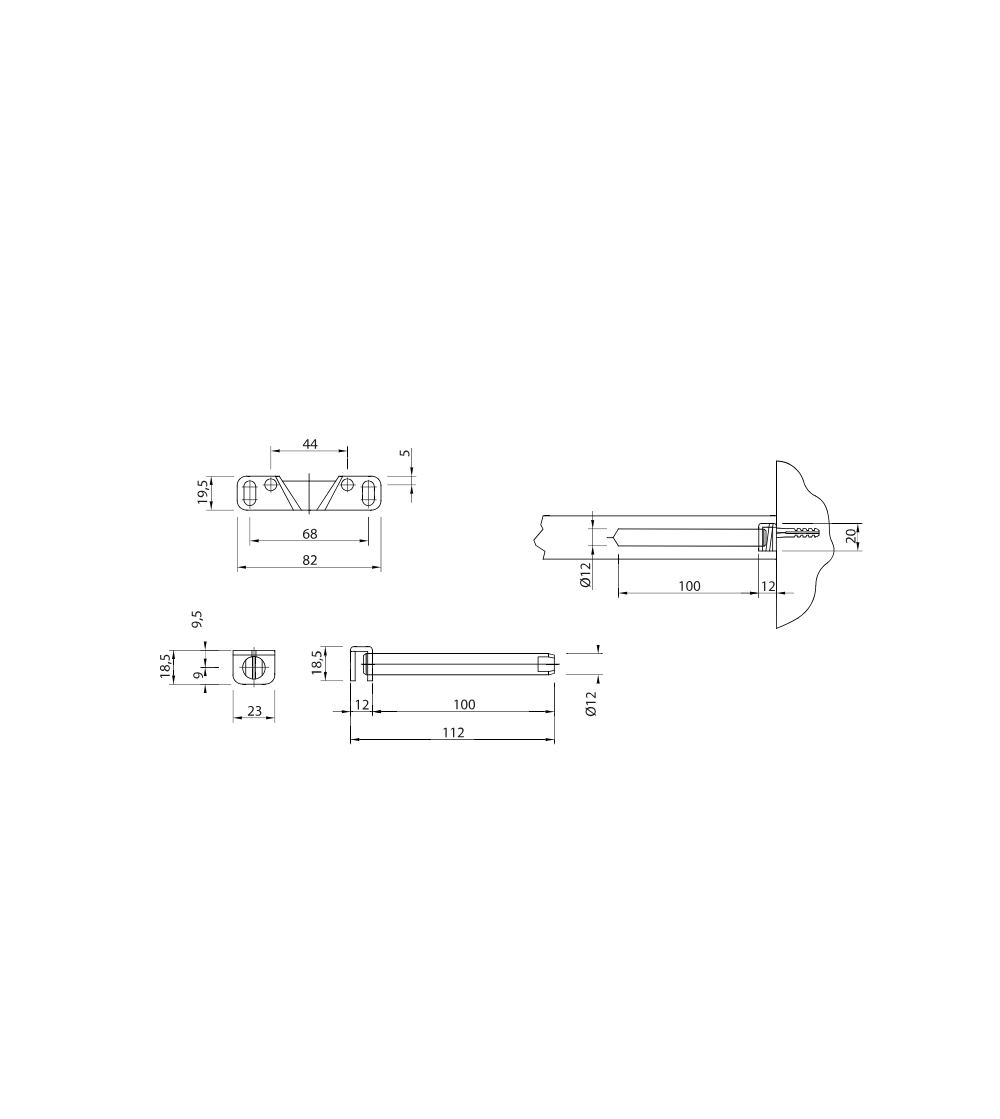 Soporte Oculto Estante Pared TENTI8 | AndaserStore OFERTA