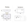 Fregadero Cocina Acero Inox Serie Dublín 80x48 cm | AndaserStore OFERTA