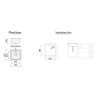 Fregadero Cocina Acero NEGRO Mod. Zurich 38x38 cm | AndaserStore OFERTA