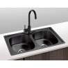 Fregadero Cocina Acero NEGRO Serie Dublín 80x44 cm | AndaserStore OFERTA