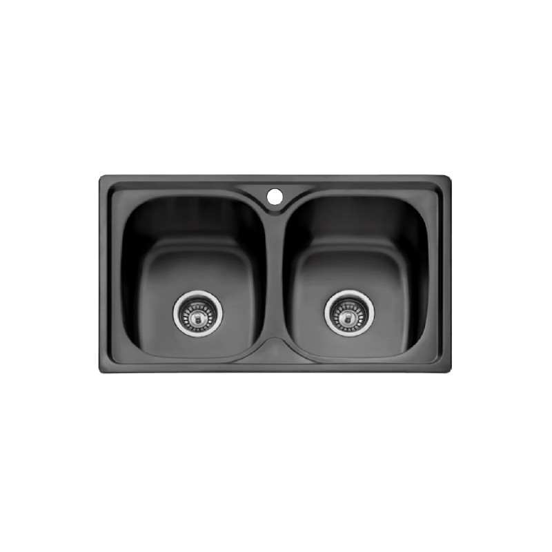 Fregadero Cocina Acero NEGRO Serie Dublín 80x44 cm | AndaserStore OFERTA
