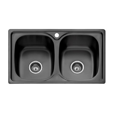 Fregadero Cocina Acero NEGRO Serie Dublín 80x44 cm | AndaserStore OFERTA